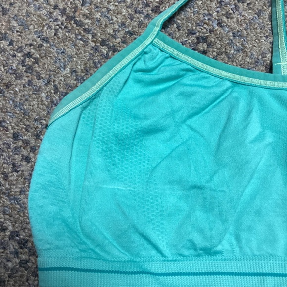 $5 Bundled * Champion Teal Blue Racerback Sports Bra * Size Girls Large - Picture 5 of 7